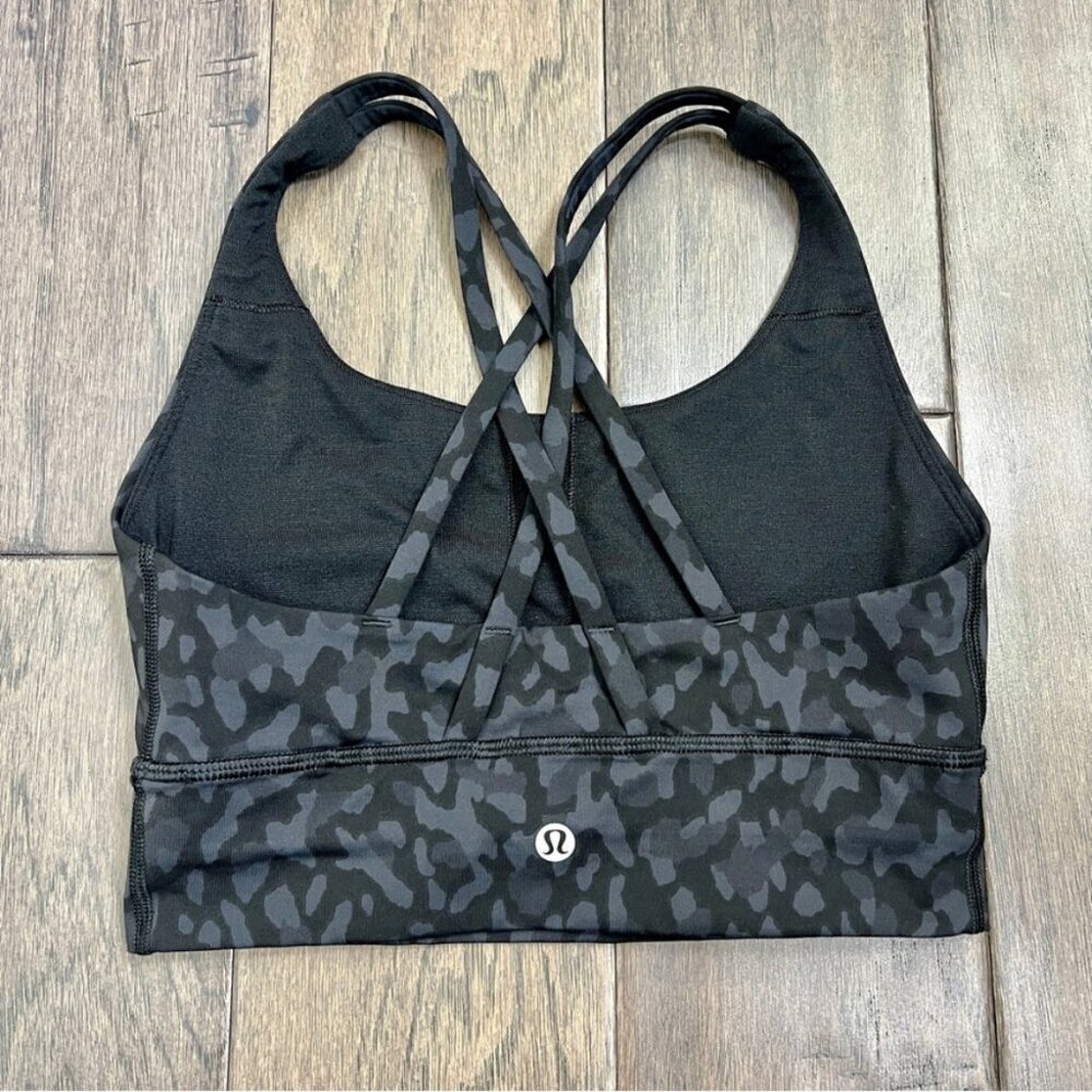 Lululemon Energy Bra *Long Line Formation Camo Deep Coal Multi - Picture 2 of 5